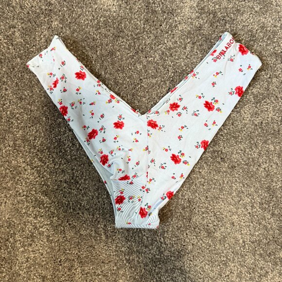 XS Billabong Baby blue floral bikini bottom - NWOT - Picture 1 of 3